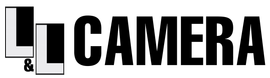 Black and white LC CAMERA logo with bold text and a stylized overlapping &ldquo;LC&rdquo; design