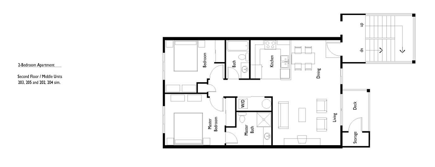 Floor Plan - 2 Bedroom Apartment