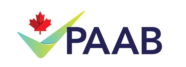 PAAB logo with a Canadian maple leaf and checkmark.