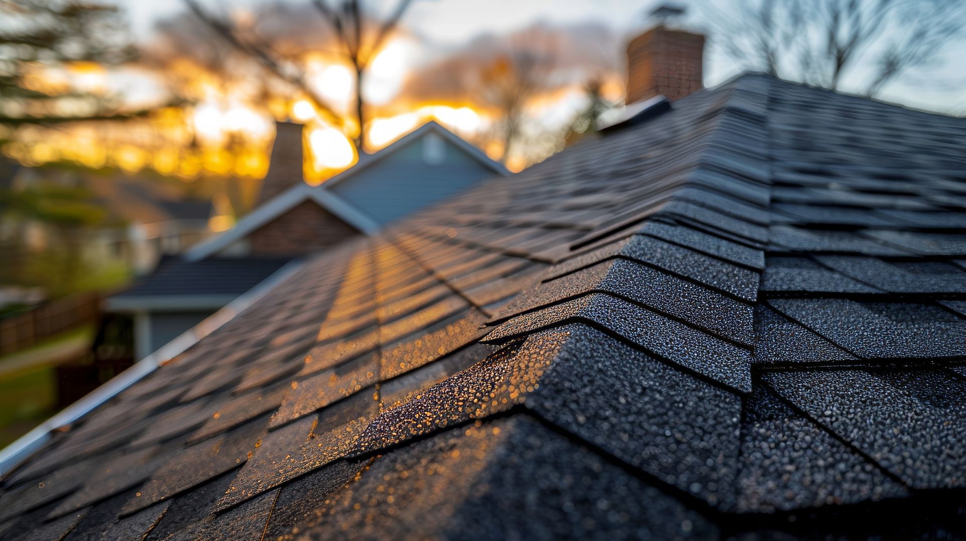 Close-up of durable asphalt shingles highlighting quality materials used by local roofing services. Close-up of durable asphalt shingles highlighting quality materials used by local roofing services.