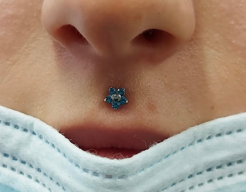 upper lip piercing