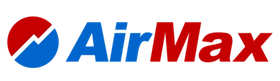 The AirMax logo, featuring a circular icon divided into red and blue by a white lightning bolt next to the word "AirMax".