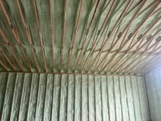 A room with a lot of foam on the walls and ceiling.