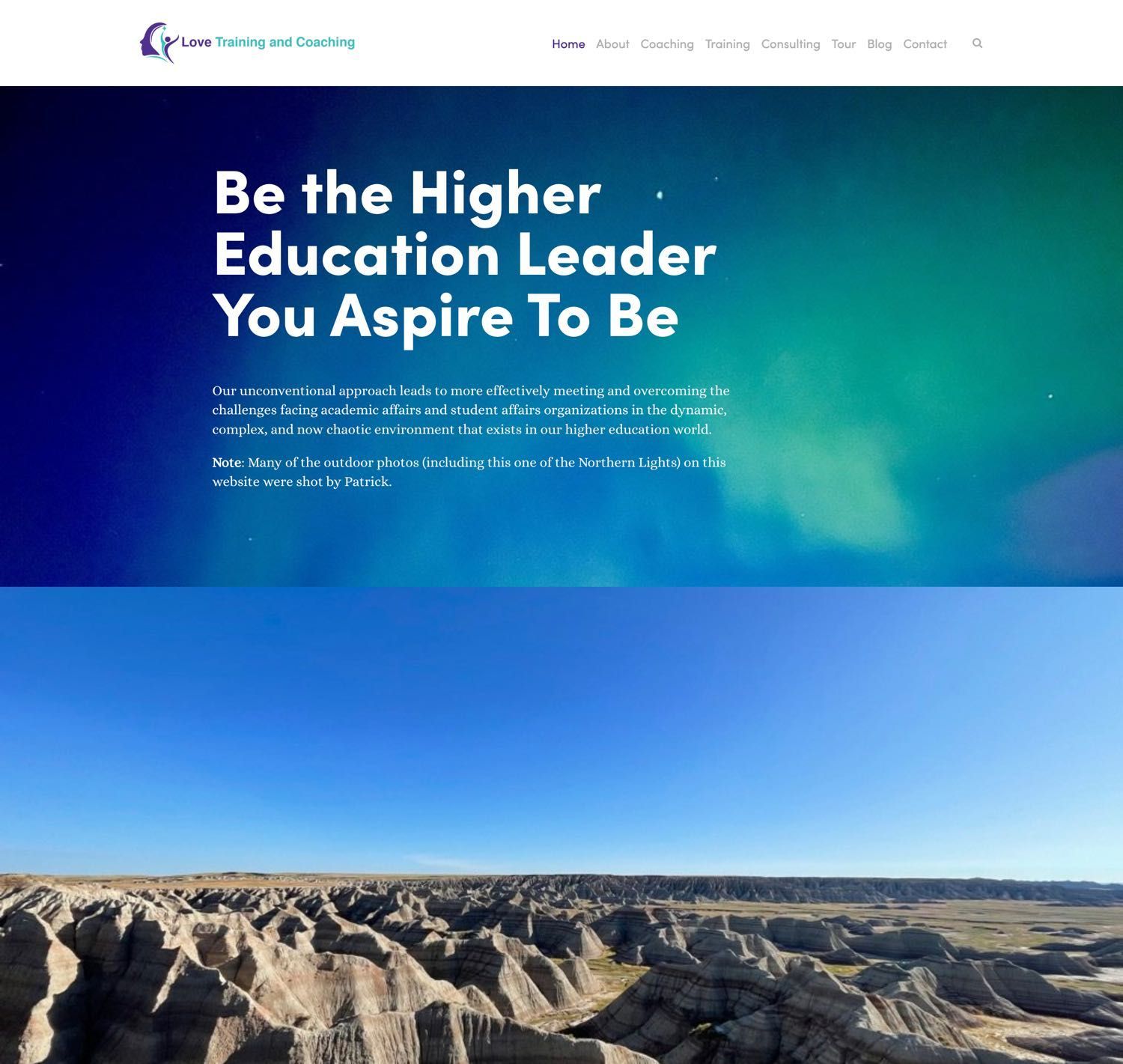 Dr. Patrick Love website home page