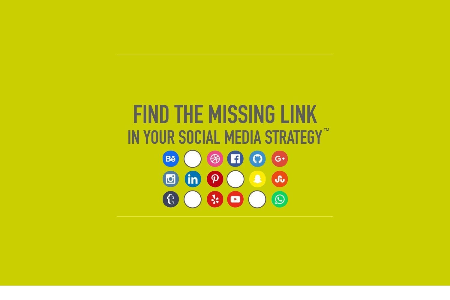 Icons from major and minor social media sites.