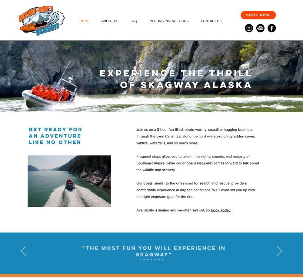 ocean raft alaska home page