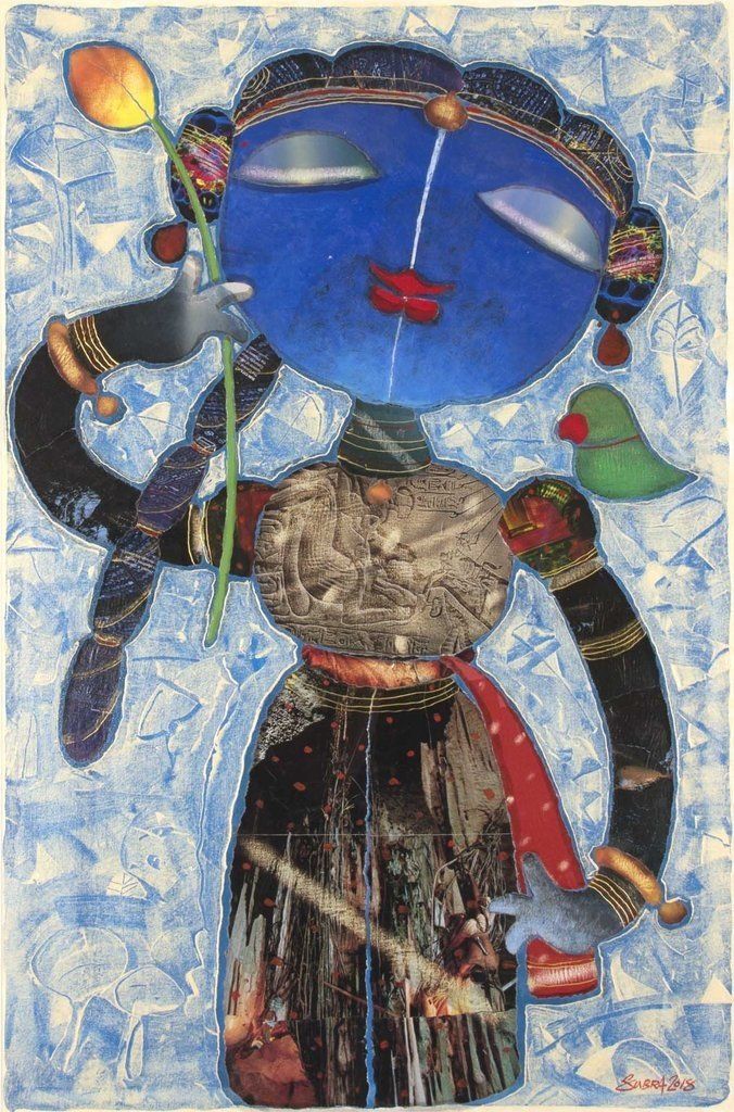 Welcoming girl 24x36 inches painting