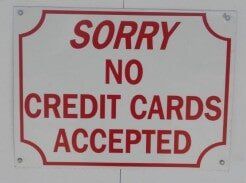 No Credit Cards — Packaged Ice in Manchester, CT