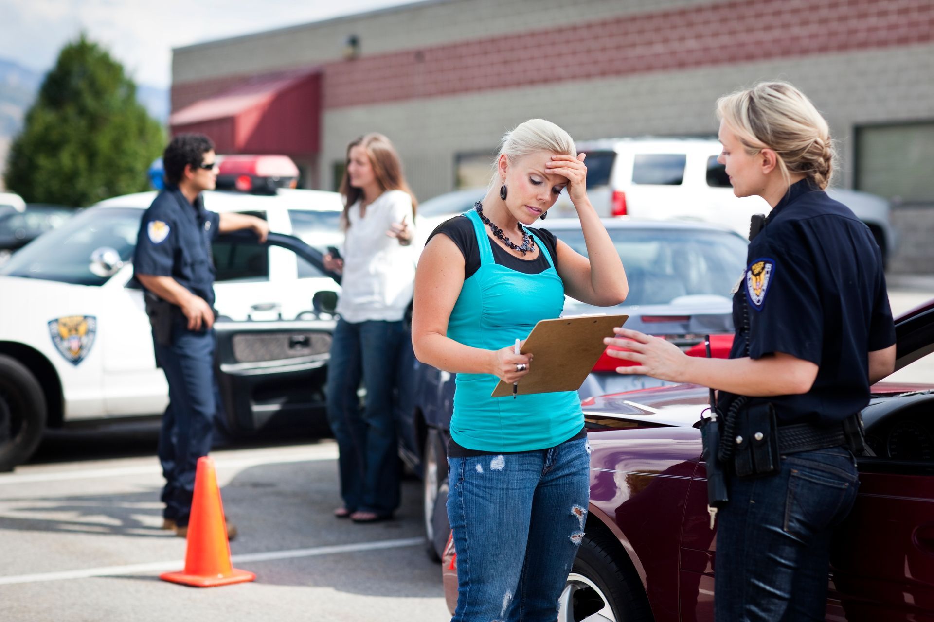 Two police officers responding to a traffic accident involving two young women received Auto Accident Injury Treatment at NexGen Medical Centers, Riverdale, GA