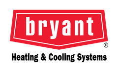 Bryant Heating & Cooling Systems logo: Red and white text on a red background.