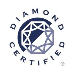 Diamond Certified logo with blue text and gem, white background.