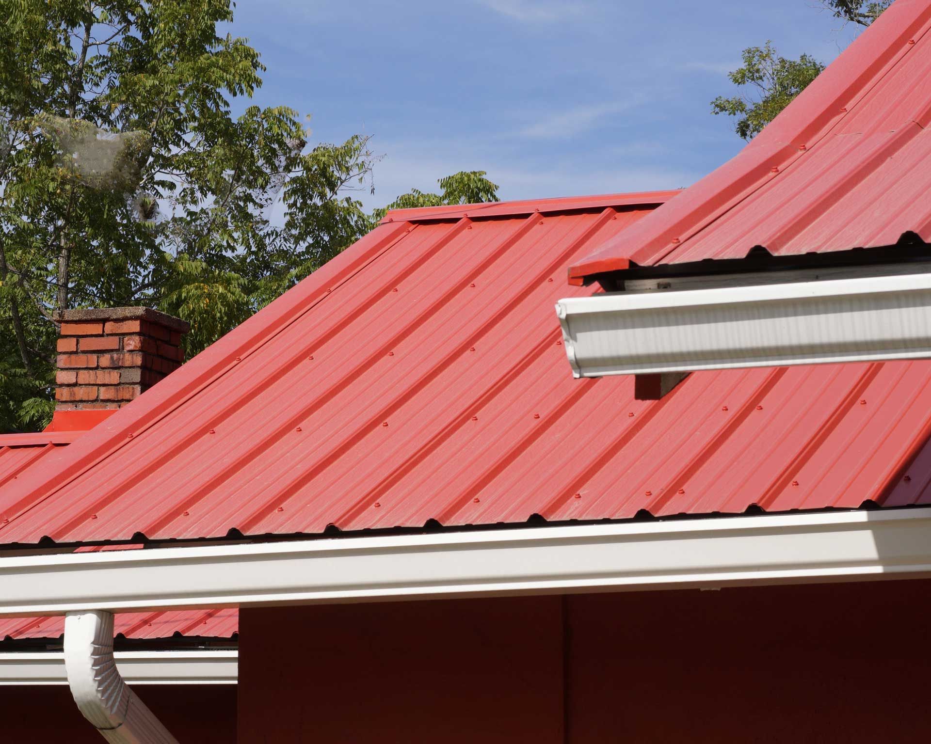 A new metal roof installation