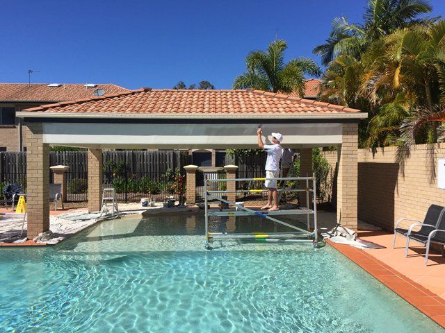 house with tiled roof painted