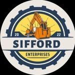 A logo for a construction company called sifford enterprises.