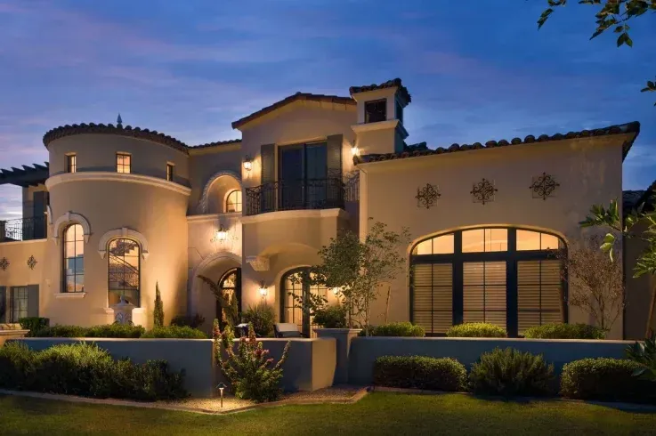 Mediterranean-style home with stucco exterior