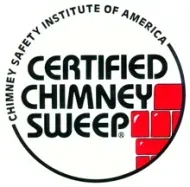 The logo for the safety institute of america certified chimney sweeper.