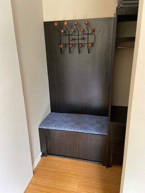 A Hallway Featuring a Bench and Coat Rack for Storage and Organisation — Expert Cabinetmaker on the Sunshine Coast QLD