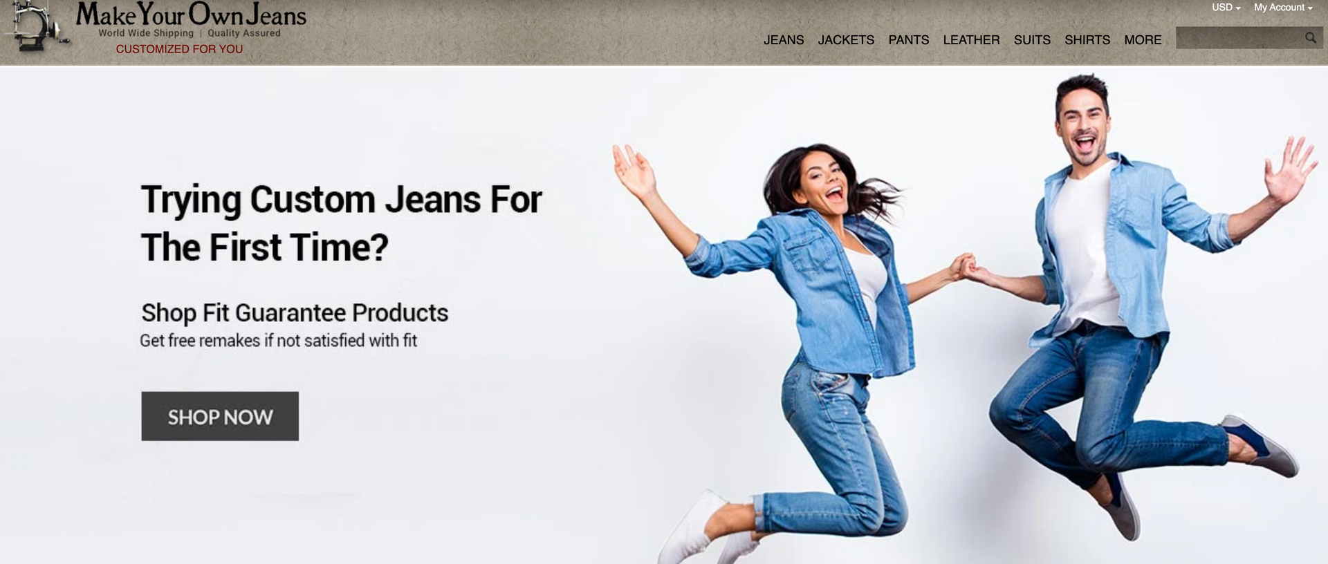 Canada jean sur mesure tres grande taille