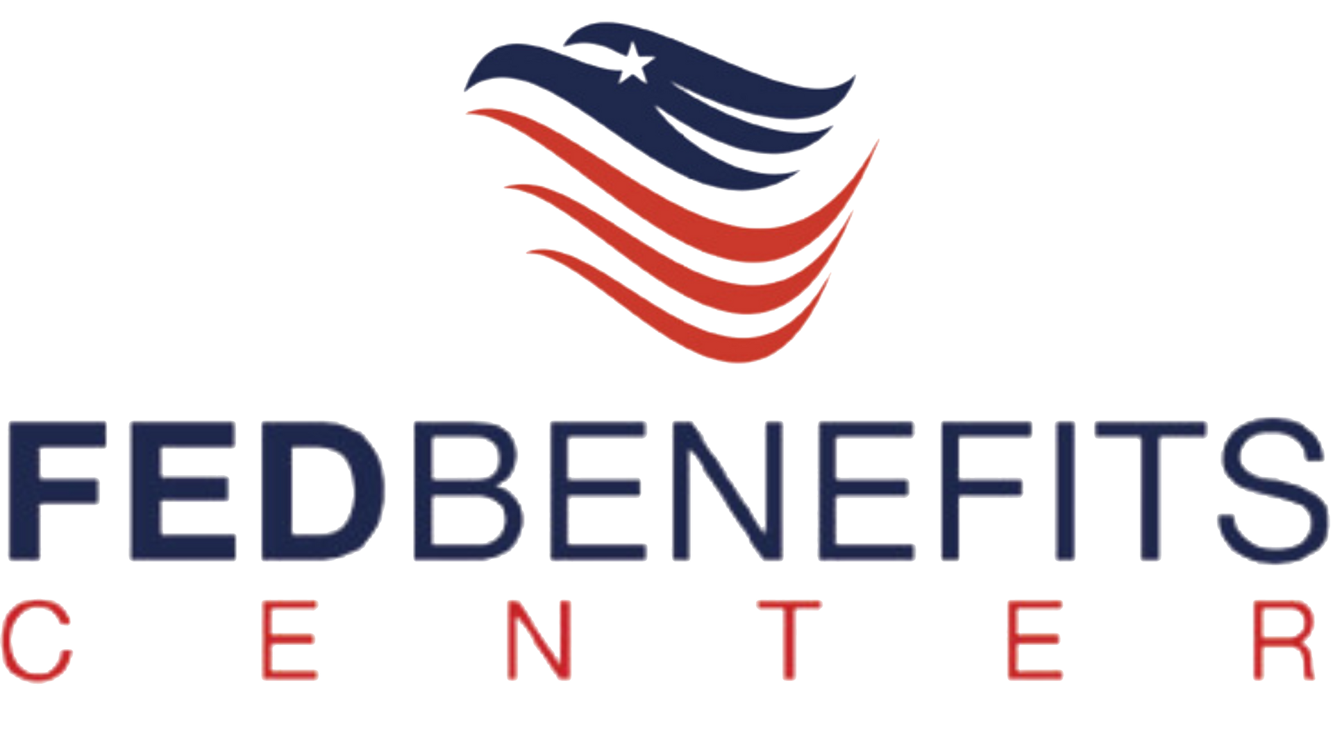The fed benefits center logo has an american flag on it.