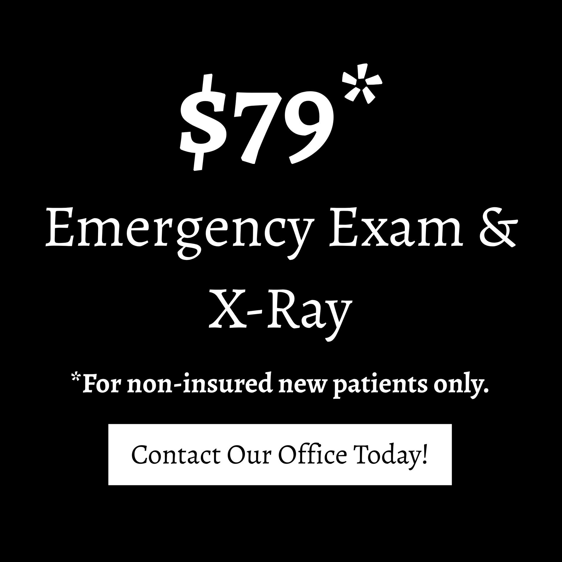 Black circle with text: