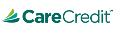 CareCredit logo with stylized leaves and dark green text.