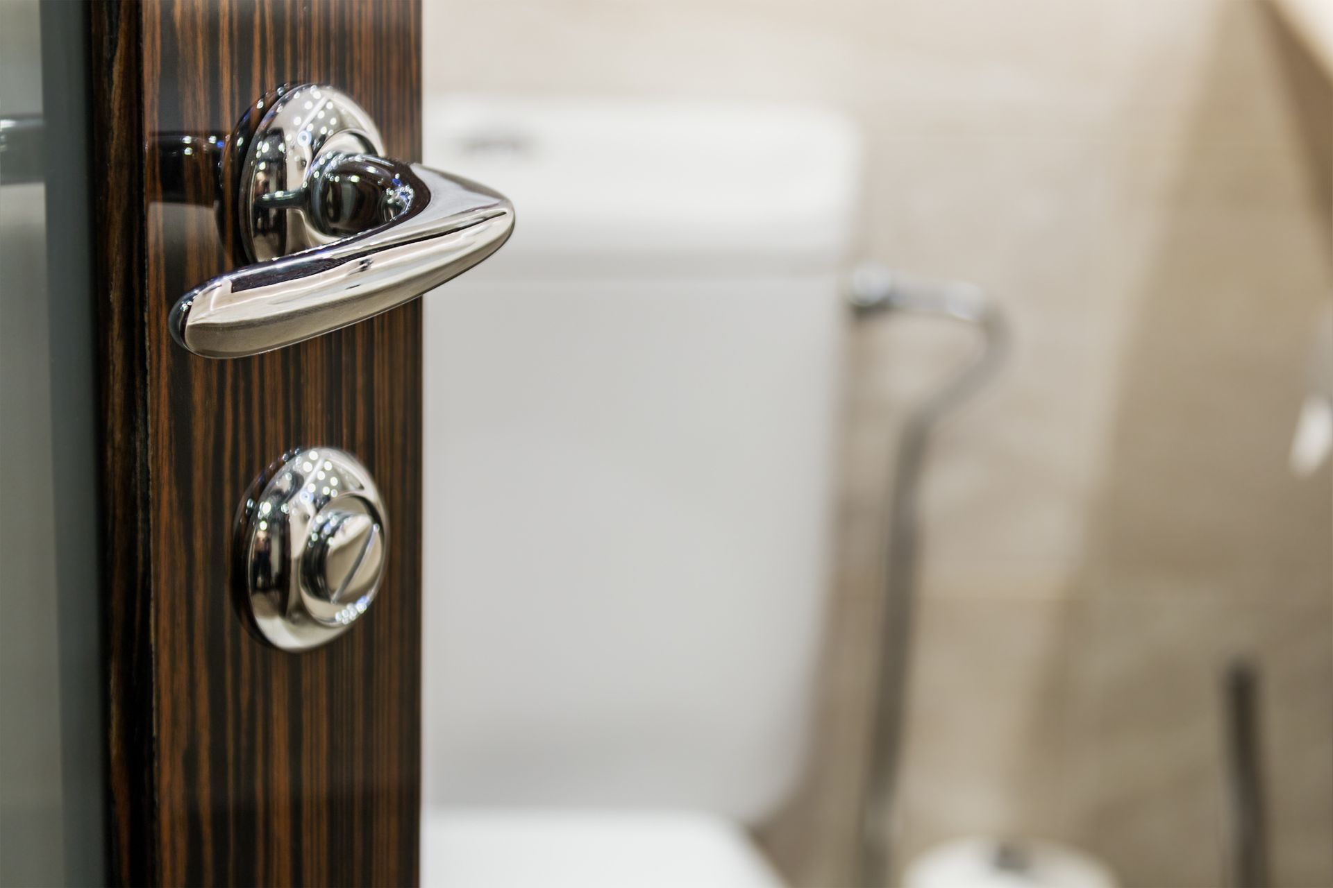 A close-up of a door handle  of a Commercial Locksmith 