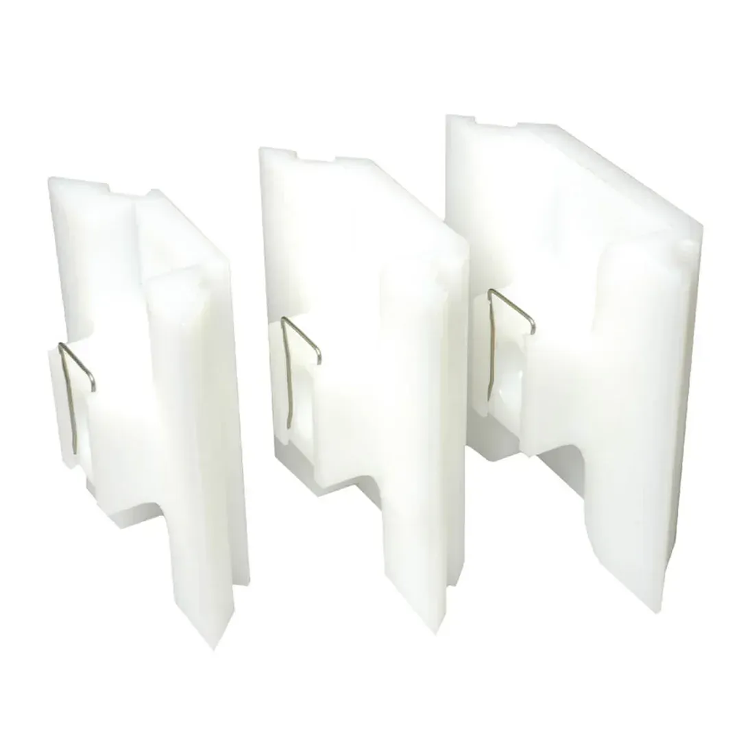 Three White Pieces of Plastic With Metal Hooks — North Coast Plaster Solutions in Lismore, NSW