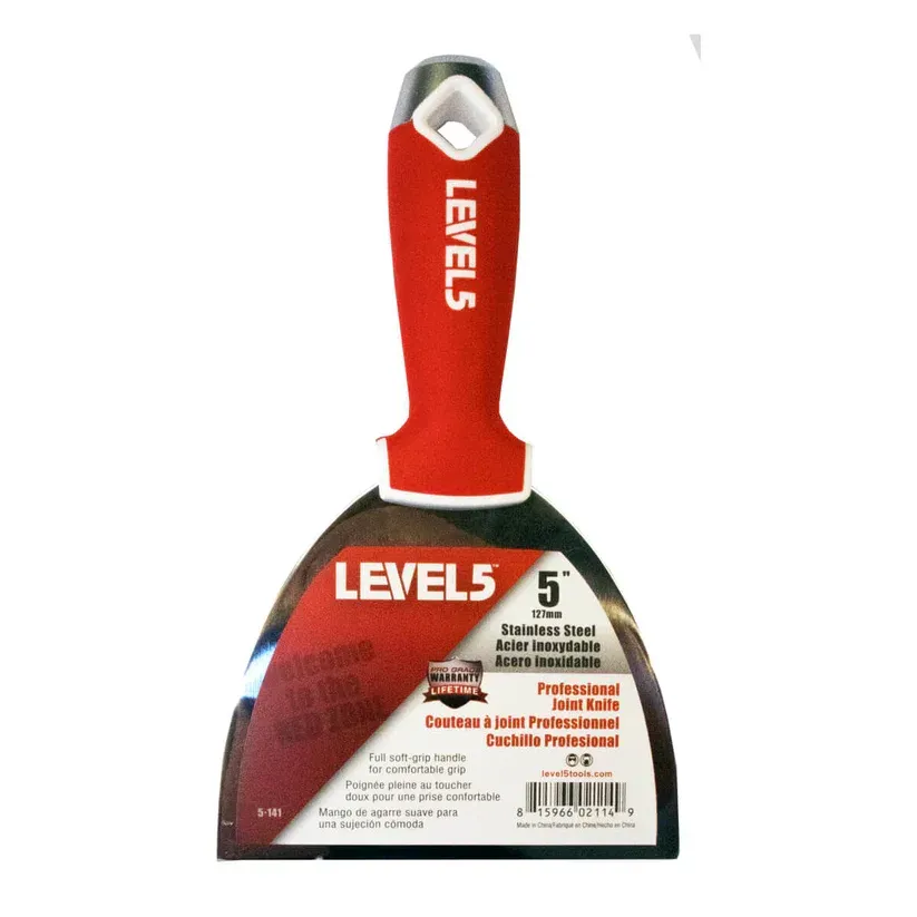 Joint Knife Stainless Soft Grip 5in 125mm Level5 — North Coast Plaster Solutions in Lismore, NSW