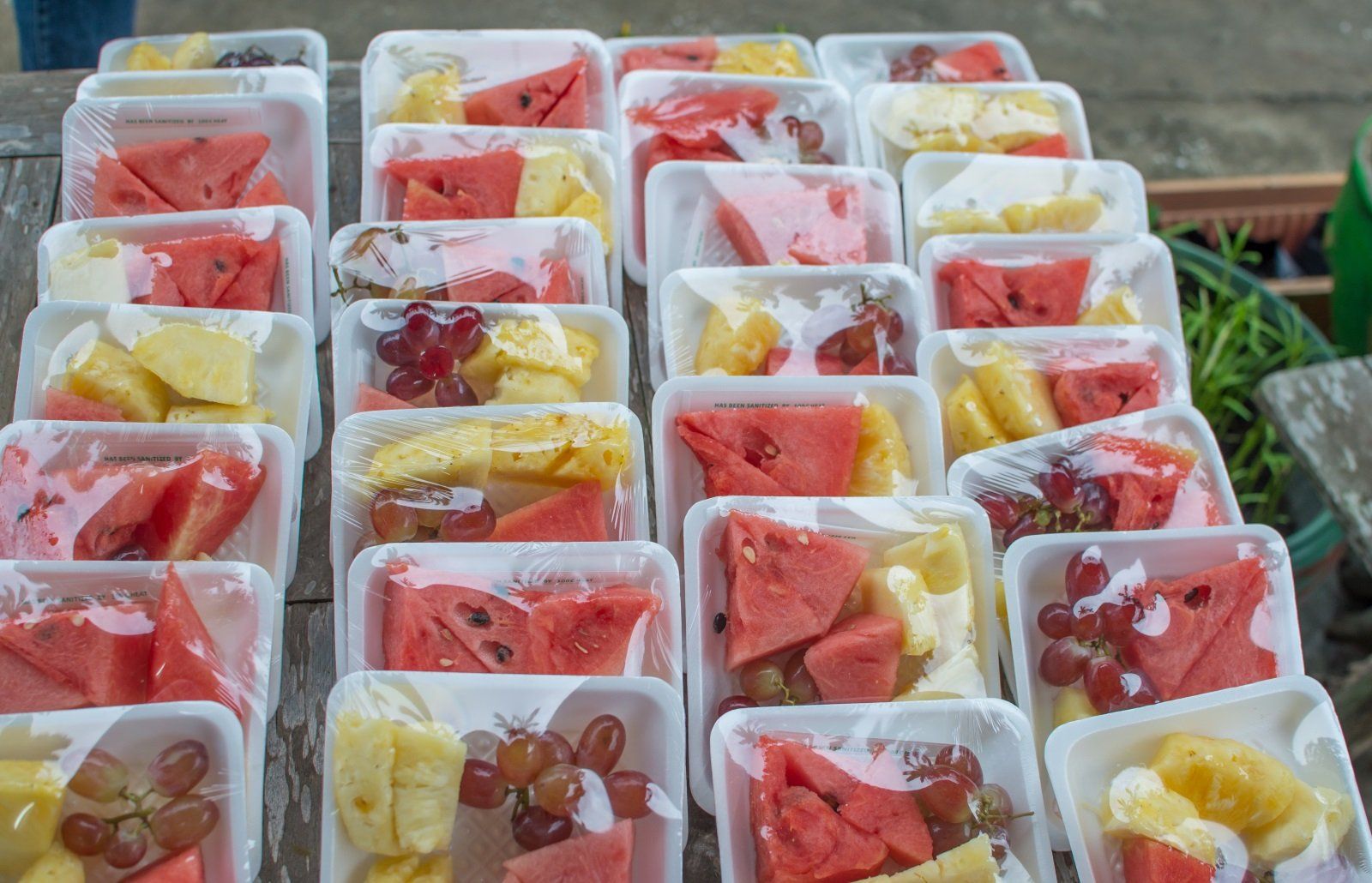 imballaggio in plastica per frutta fresca