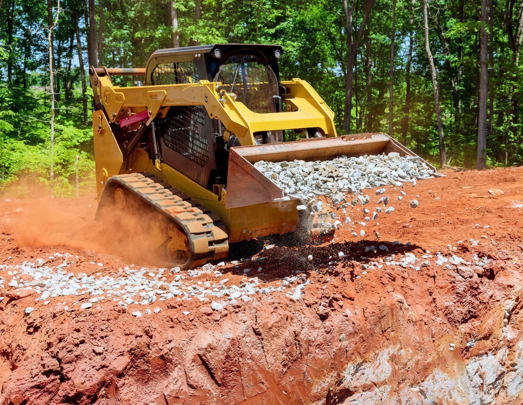 moving gravel and dirt