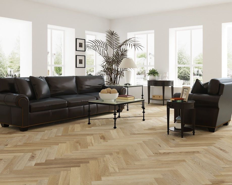 Herringbone wood flooring