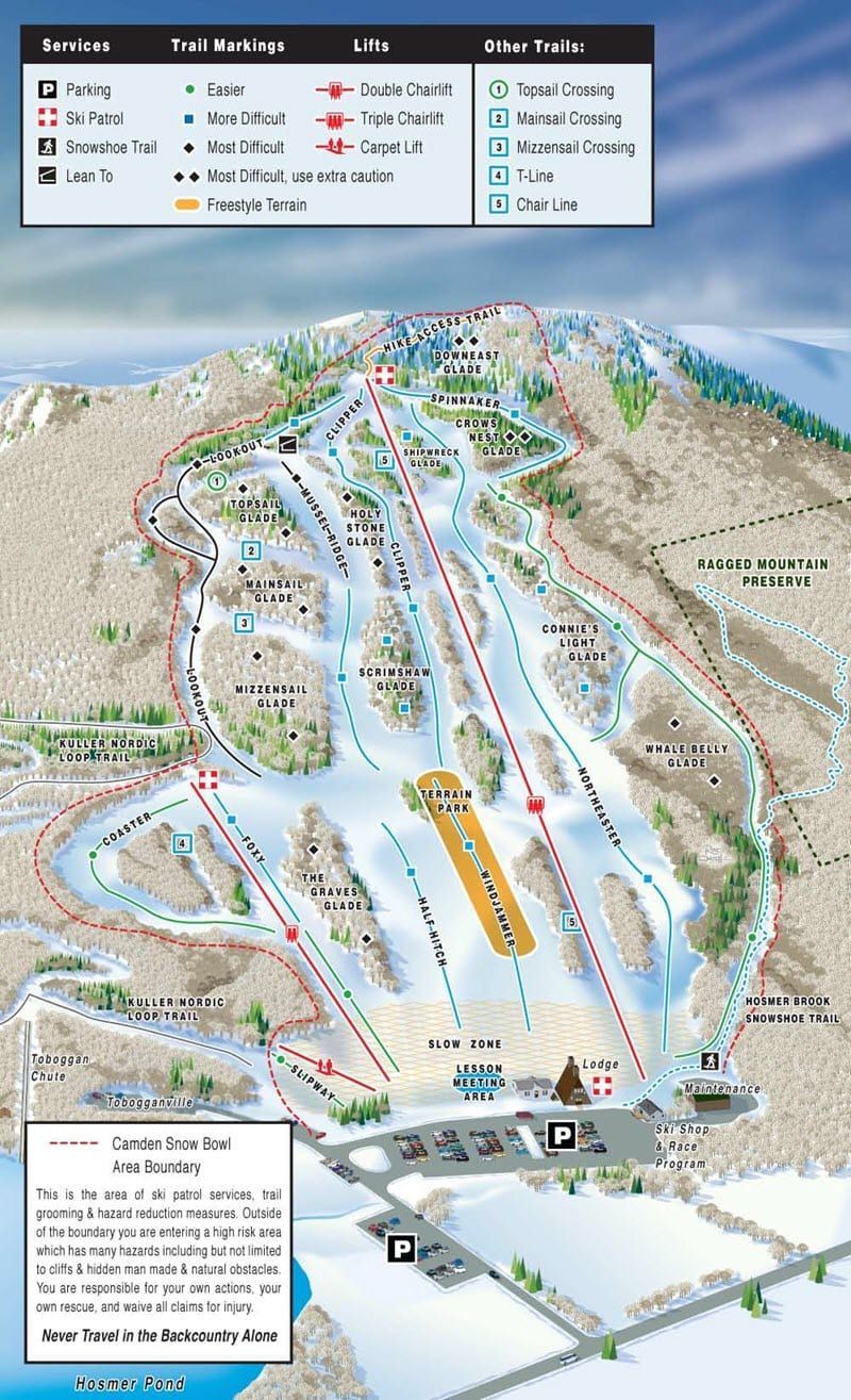 An aerial view of a ski slope with a ski lift on it