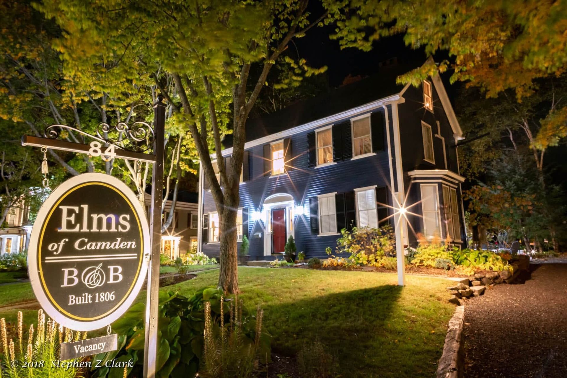 A house with a sign that says elms of camden