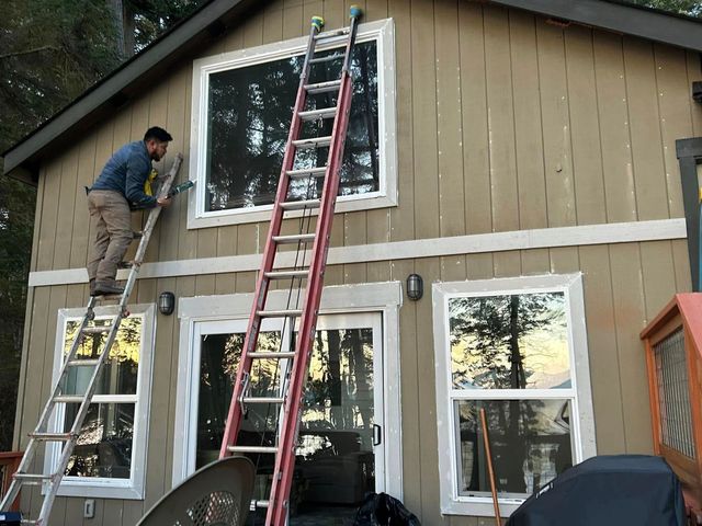 Custom bathroom with herringbone tile detail