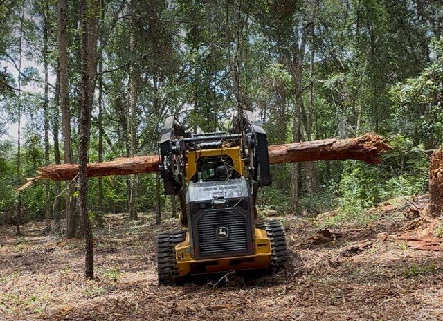 excavator digs a hole