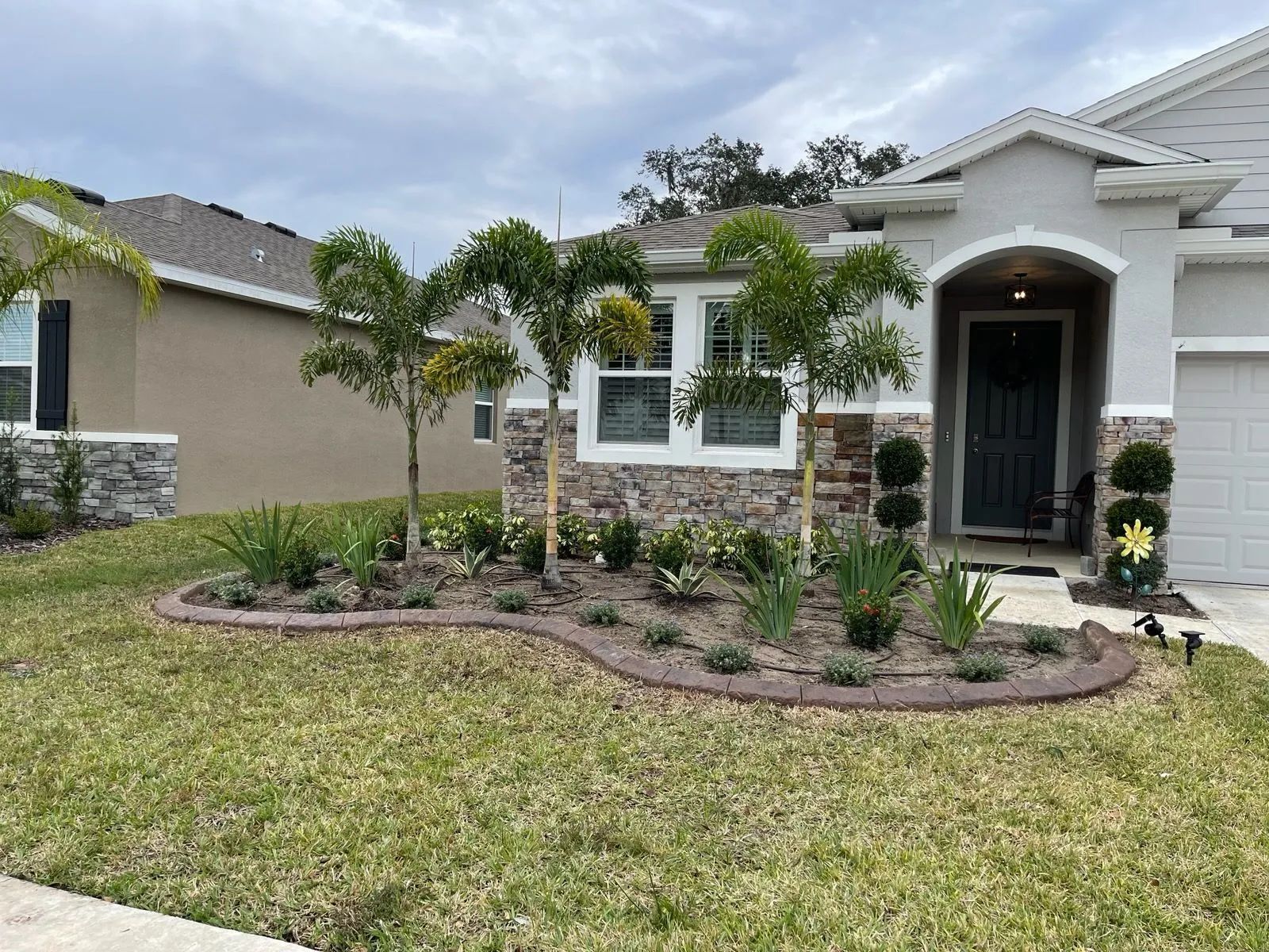 Beautiful home garden in full bloom