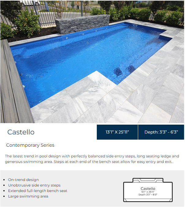 Aquatechnics Castello Fiberglass Pool