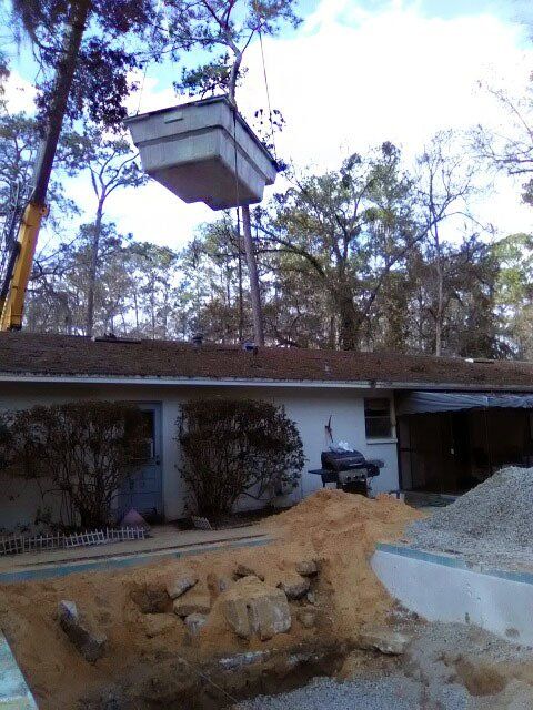 Putting in a New Fiberglass Swimming Pool — Gainesville, FL — Florida Leisure Pool & Spa