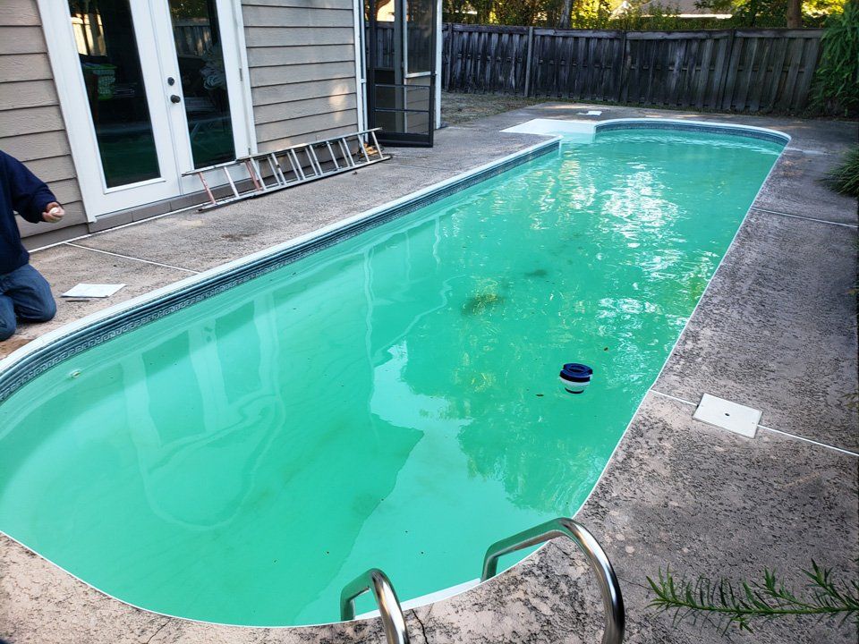 Semi Clean Pool Before — Gainesville, FL — Florida Leisure Pool & Spa