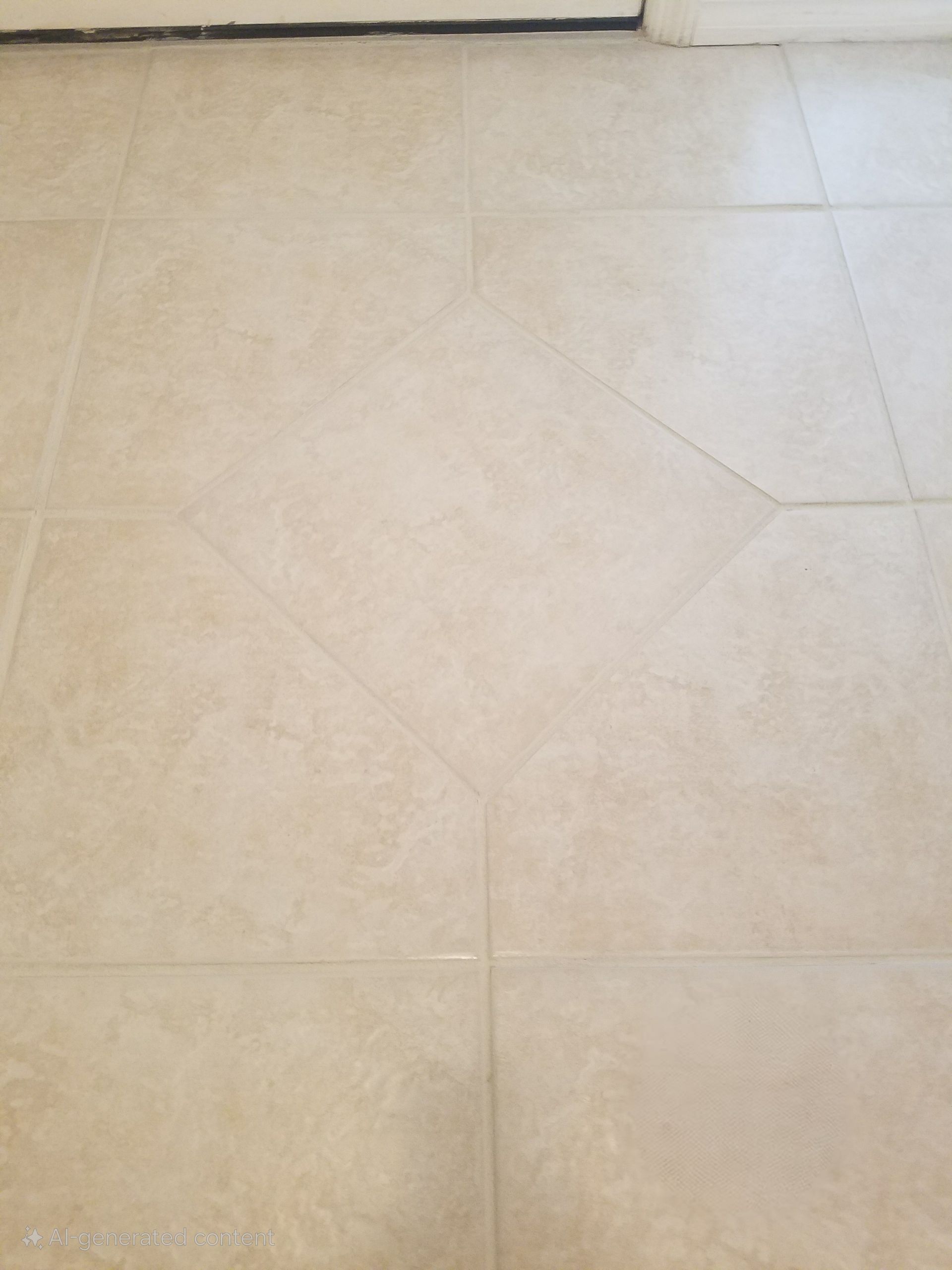 A close up of a tiled floor in a room.