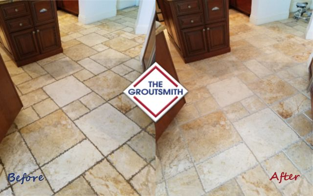 Grout restoration in St. Petersburg home 