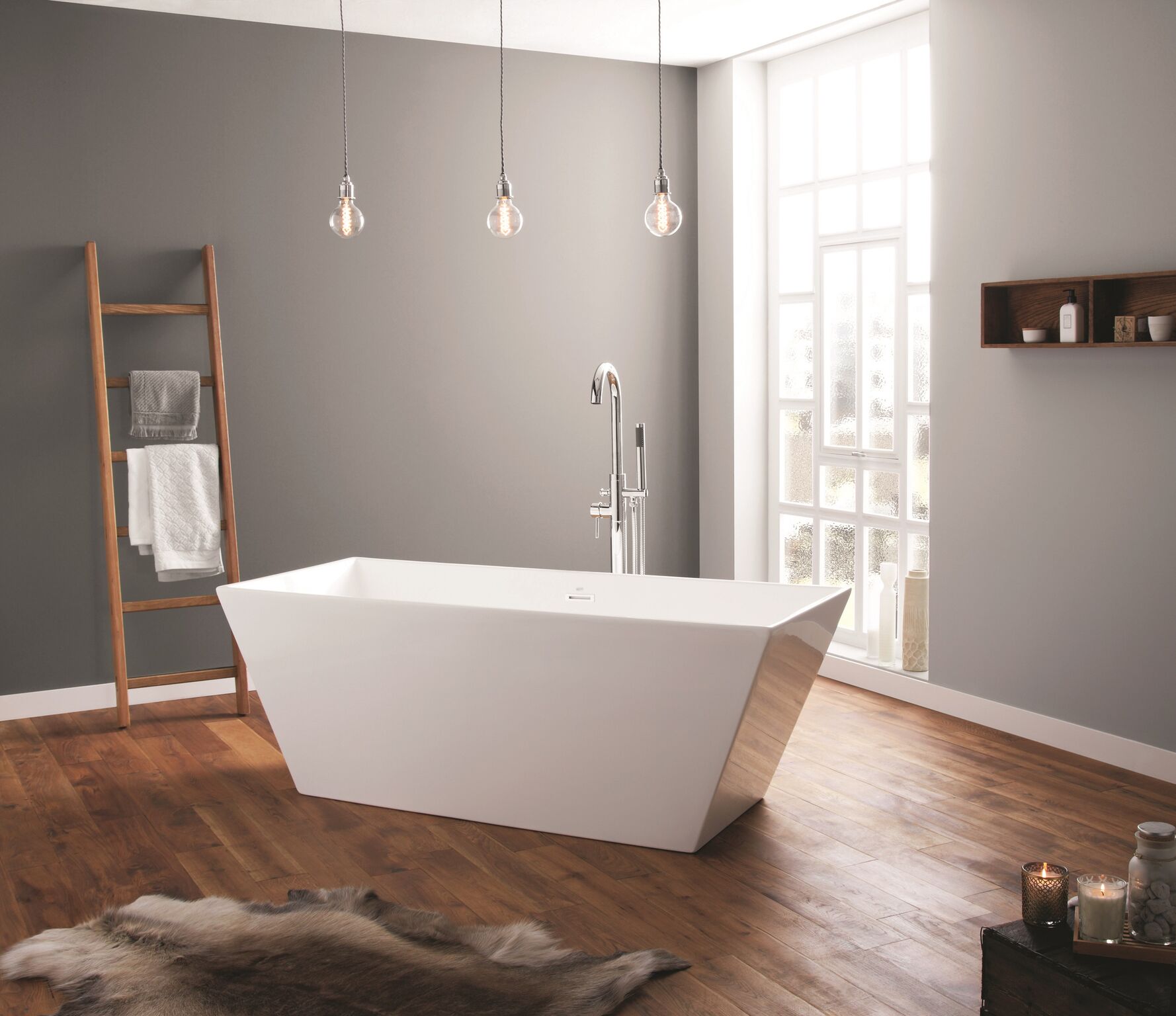 Bathroom with standalone bath
