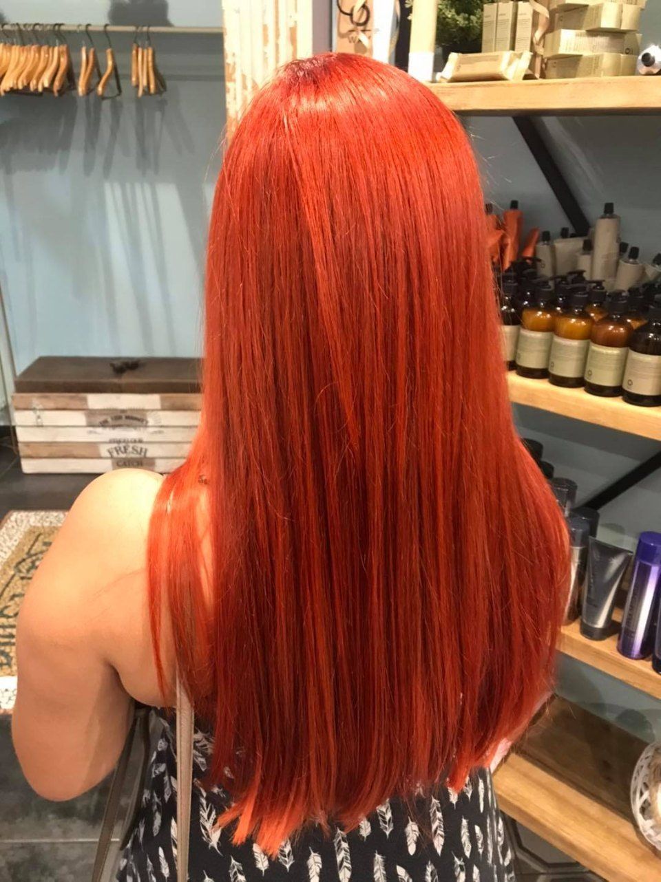 capelli lunghi lisci rossi