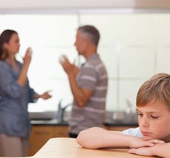 Little boy hearing his parents having am argument — Family law in Uniontown, PA
