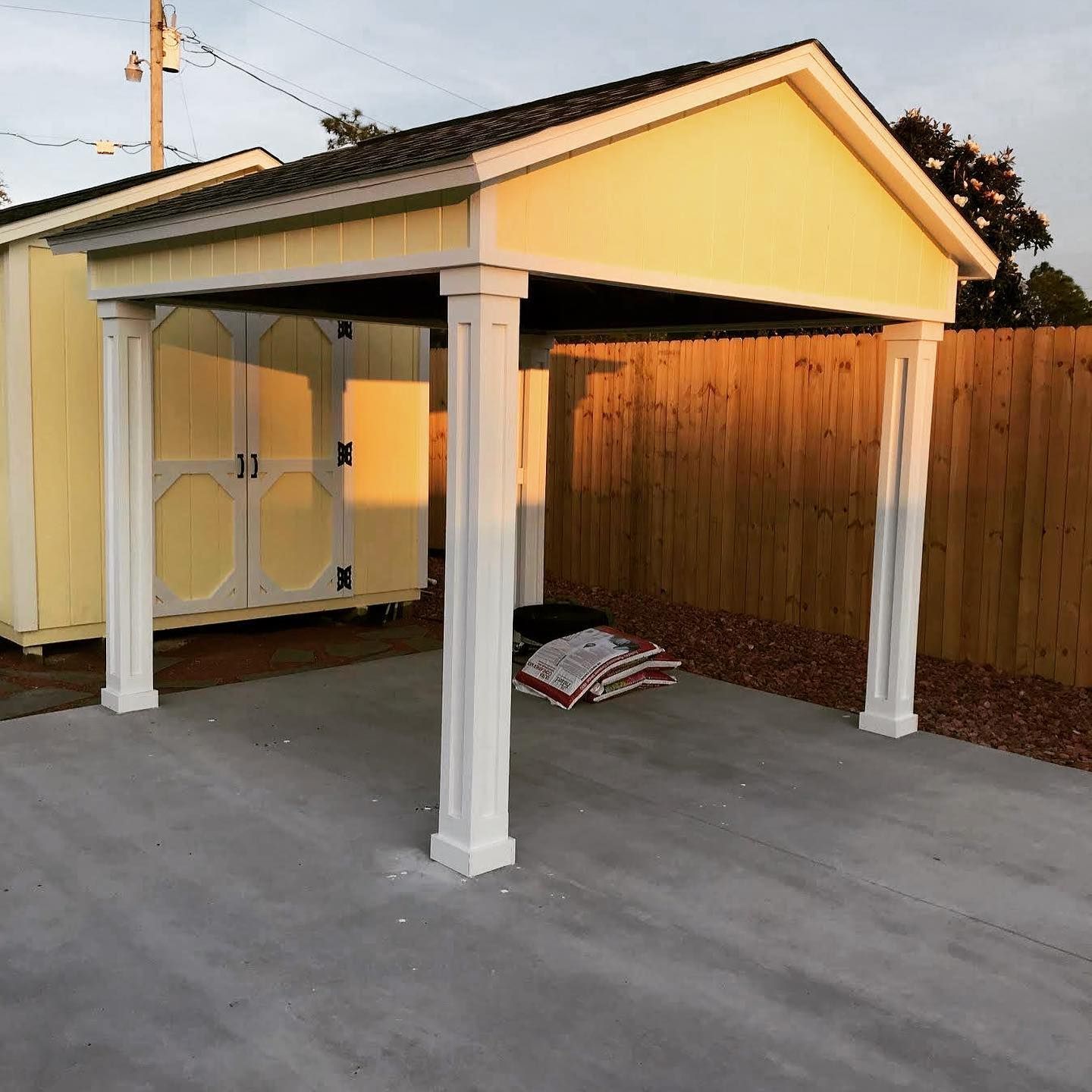 Yellow pergola - Killen, AL - DIY Consulting