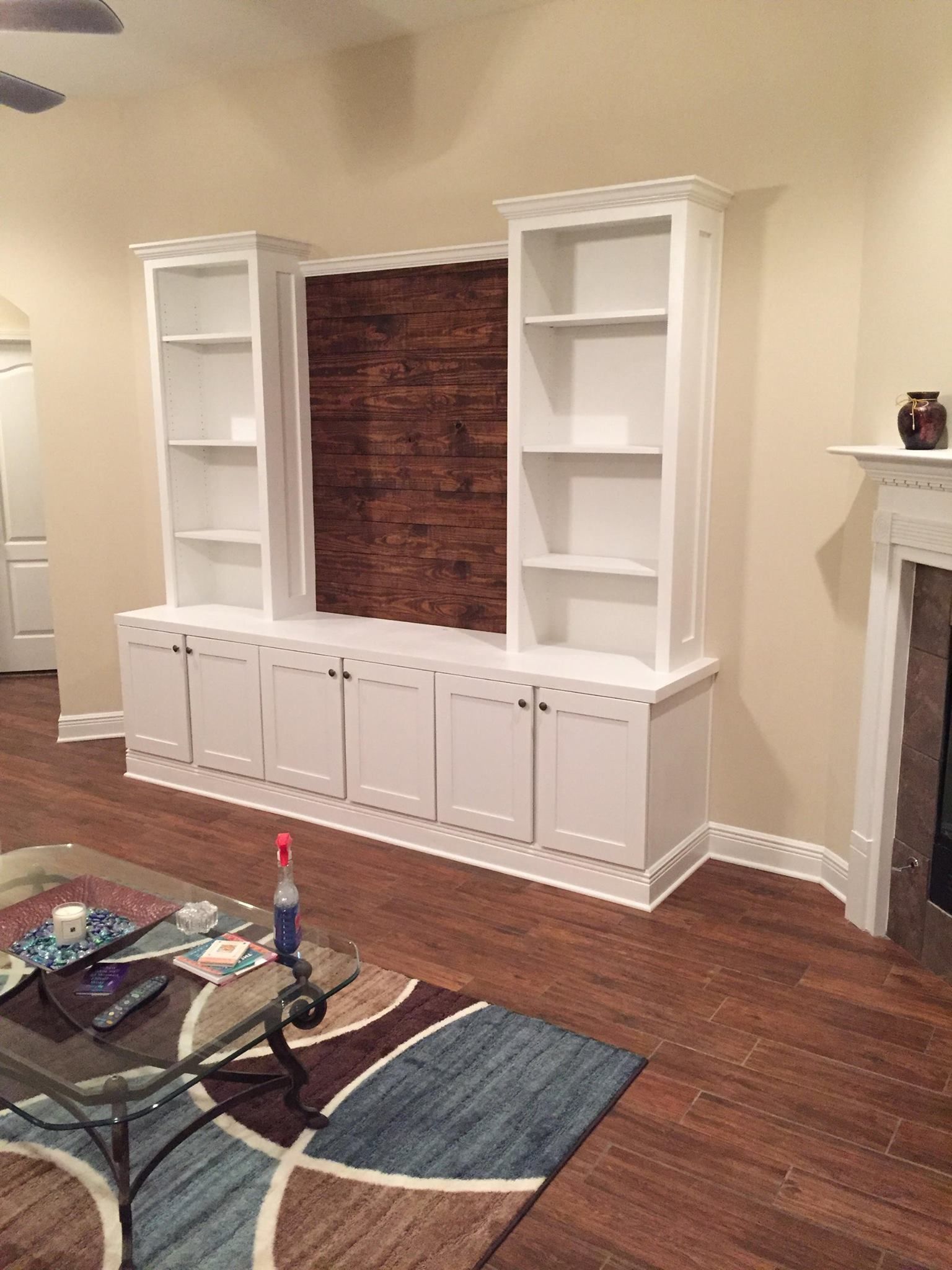 Shelves with three cabinet below - Killen, AL - DIY Consulting