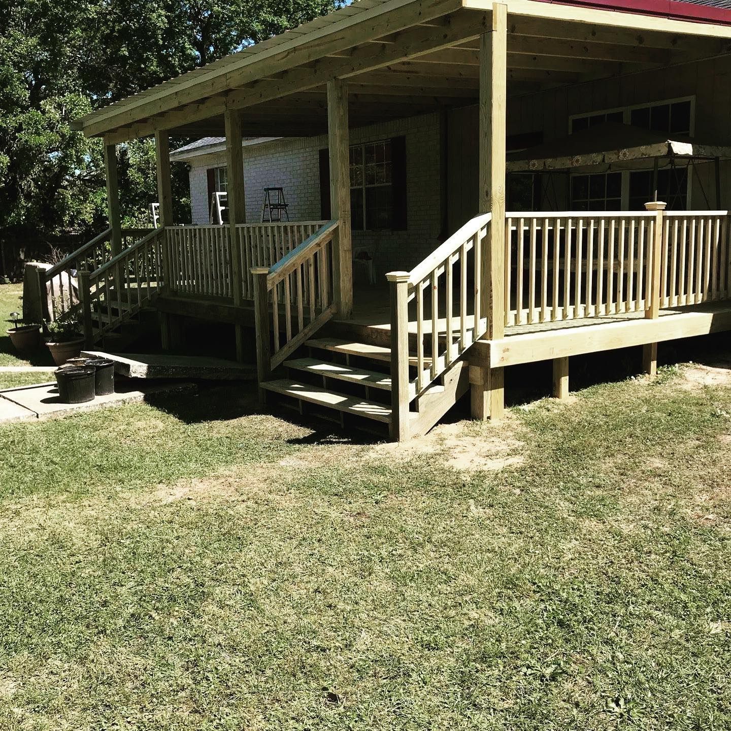 Porch wooden stairs - Killen, AL - DIY Consulting