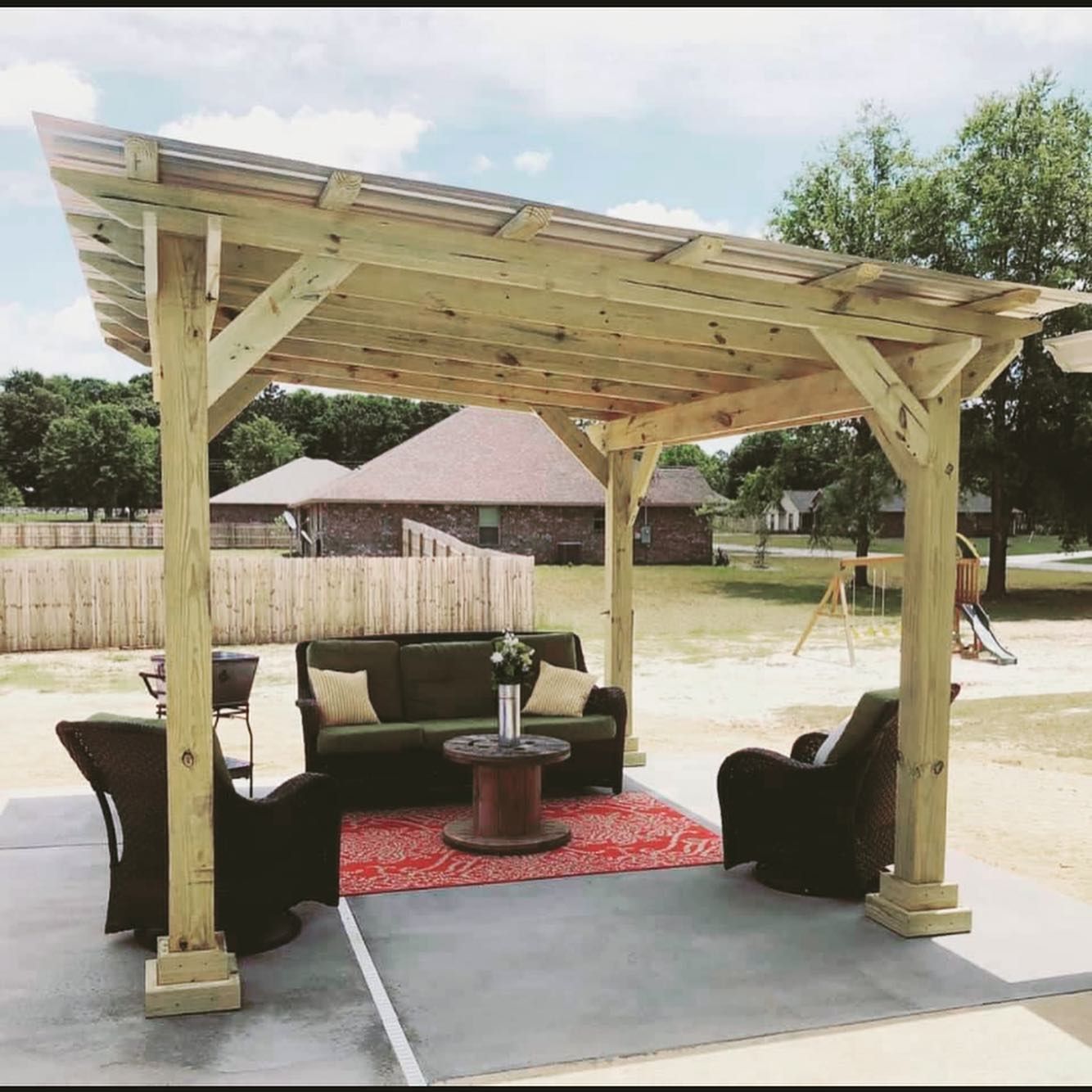 Three seats under a pergola - Killen, AL - DIY Consulting