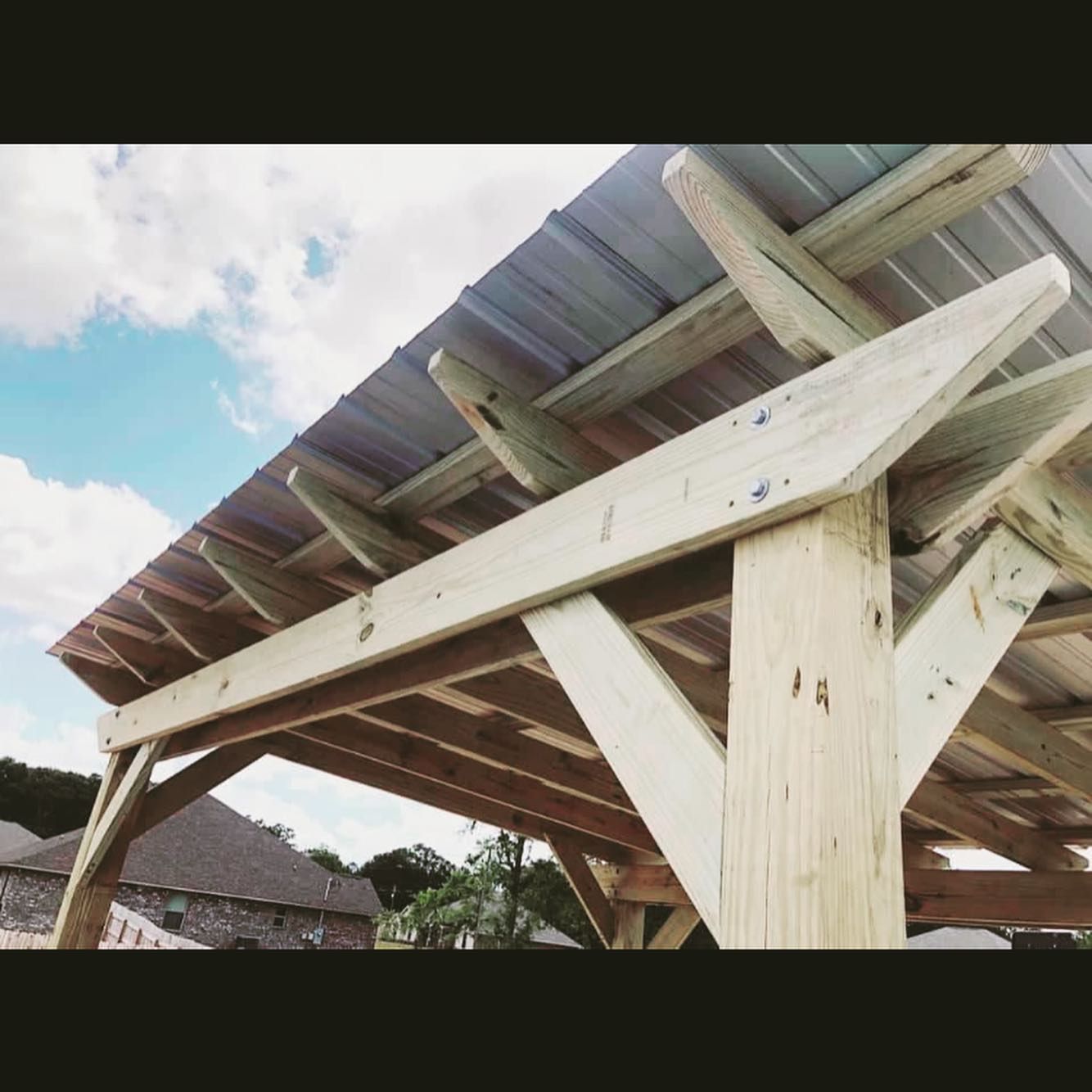 Patio covered with steel roof- Killen, AL - DIY Consulting