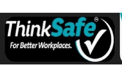 A think safe for better workplaces logo with a check mark